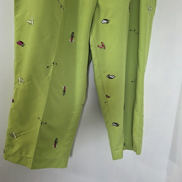 Sag Harbor Sport On The Green Embroidered Gold Design Capri Pants - Picture 9 of 13